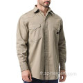 FR Work Shirt Chemises de travail à manches longues pour hommes